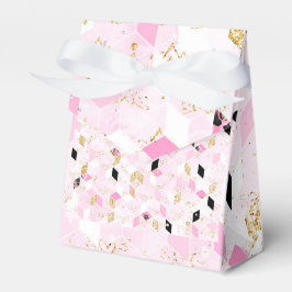 Rosa, svart och guld geometrisk gåva låda presentaskar