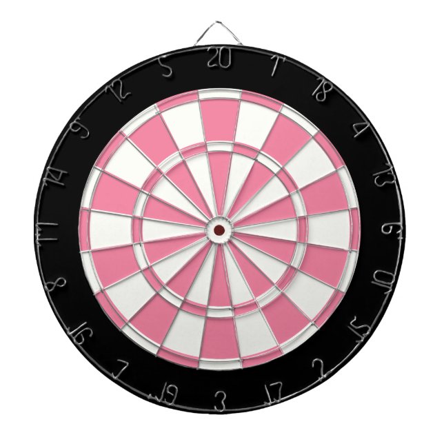 Rosa, svart och vit piltavla (Framsidan)