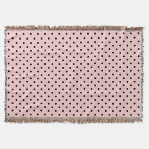 Rosa svart polka punkt mysfilt