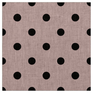 Rosa svart polka punkt tyg