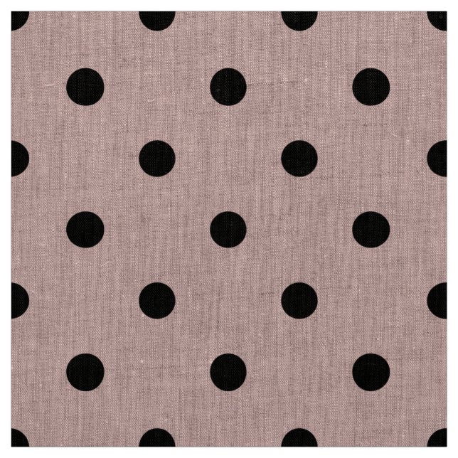 Rosa svart polka punkt tyg (Provkarta)