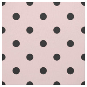 Rosa svart polka punkt tyg