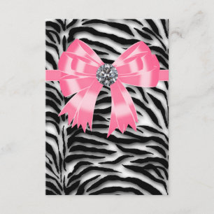 Rosa Svart Rosa Zebra RSVP-mall OSA Kort