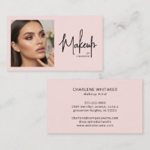 Rosa svart script foto makeup