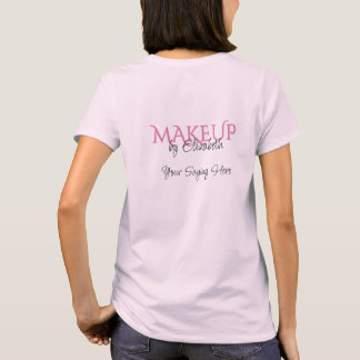 Rosa svart script smink personal t-shirt