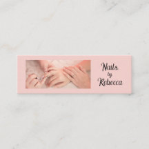 Rosa svart skript Foto Nagel Manikyr Mini