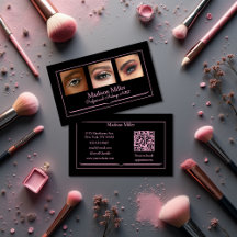 Rosa svart social ikon QR-kod foto Makeup