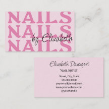 Rosa svart typografi nagelsalong design
