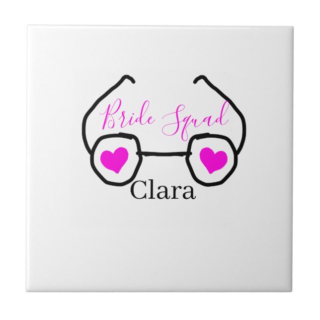 Rosa svarta googles kakelplatta (Framsidan)