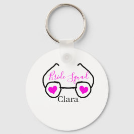 Rosa svarta googles nyckelring