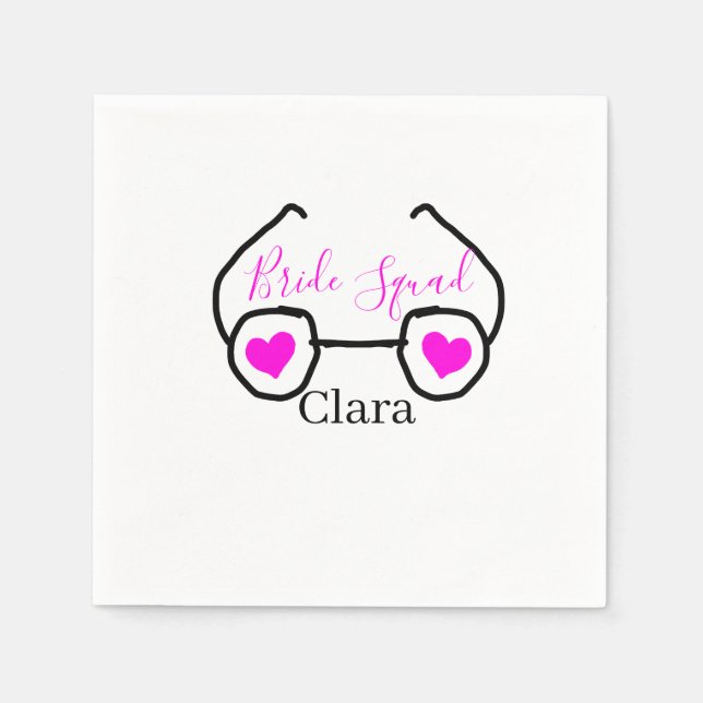 Rosa svarta googles pappersservett (Framsidan)