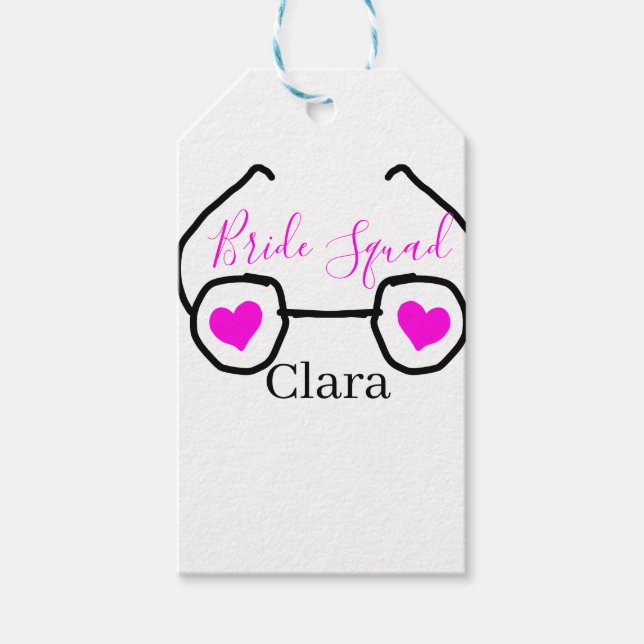 Rosa svarta googles presentetikett (Framsidan)