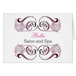 rosa svarta och vita Chic - tack för dina kort