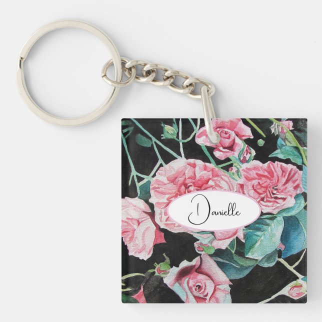 Rosa svarta rosor Blommor blommor Födelsedagsfest  (Framsidan)