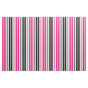 Rosa Svarta Vita Ränder Mönster Design Tyg