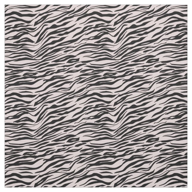  Rosa Svarta Zebra tryck Tyg (Provkarta)