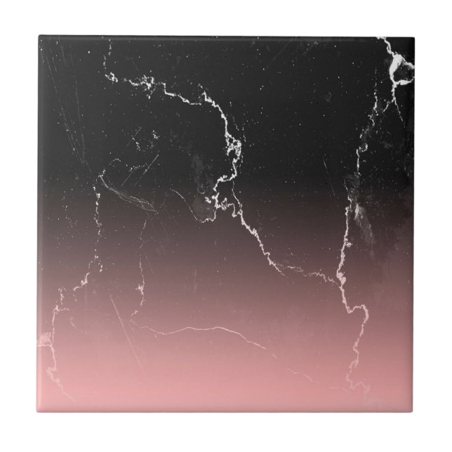 Rosa- & svartmarmor kakelplatta (Framsidan)