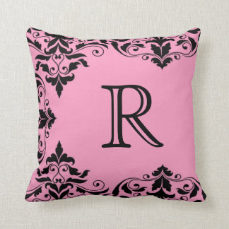 Rosa- & svartMonogramdamast kudder Kudde