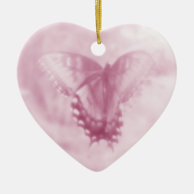 Rosa Swallowtail Butterfly Hanging Ornament (Framsidan)