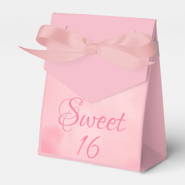 Rosa Sweet 16 Birthday Presentaskar (Framsidan Sidan)