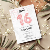 Rosa Sweet 16 Sextonde Födelsedagsfesten