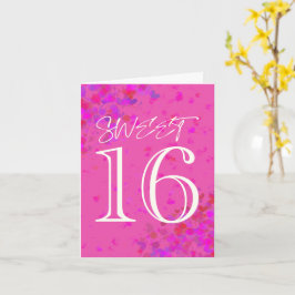 Rosa Sweet 16 tom födelsedagskort Kort