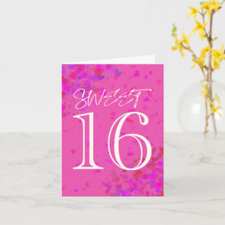 Rosa Sweet 16 tom födelsedagskort Kort