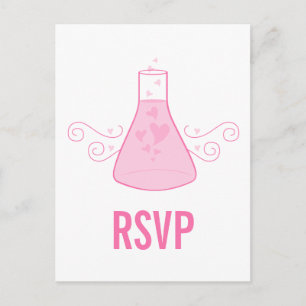 Rosa Sweet Chemistry OSA Postcard Inbjudan Vykort