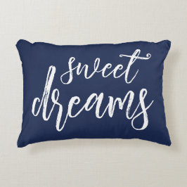 Rosa Sweet Dreams Hand Lettering Prydnadskudde