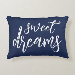 Rosa Sweet Dreams Hand Lettering Prydnadskudde