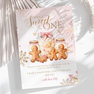 Rosa Sweet Gingertea Julafton Birthday Tack Kort