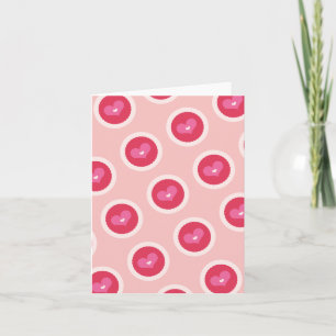 Rosa Sweet Hearts & Circle Scallop Valentine Day Helgkort