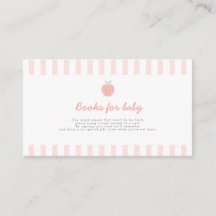 Rosa Sweet Little Peach Bokar för Baby Card