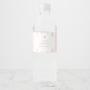Rosa Sweet Little Peach Vattenflaska Label Vattenflaskor Etikett