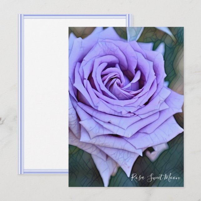 Rosa Sweet Moon: Flat Card (Fram/baksida)