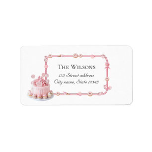 Rosa Sweet One Returadressetiketter Adressetikett