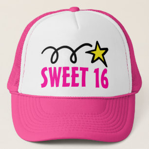 Rosa sweet sixteenpartyhatt för den 16th keps