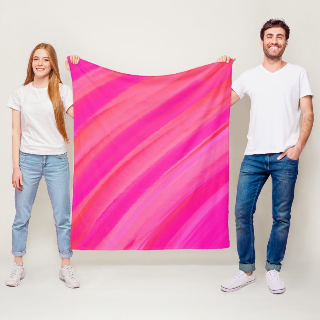 Rosa Swirl Abstrakt Fleecefilt (På plats)