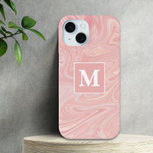 Rosa Swirl Anpassningsbar Monogram