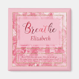 Rosa Swirl & Guld Trim Calming-inspirationsoffert Magnet