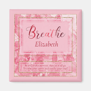 Rosa Swirl & Guld Trim Calming-inspirationsoffert Magnet