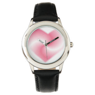 Rosa Swirl Heart Armbandsur