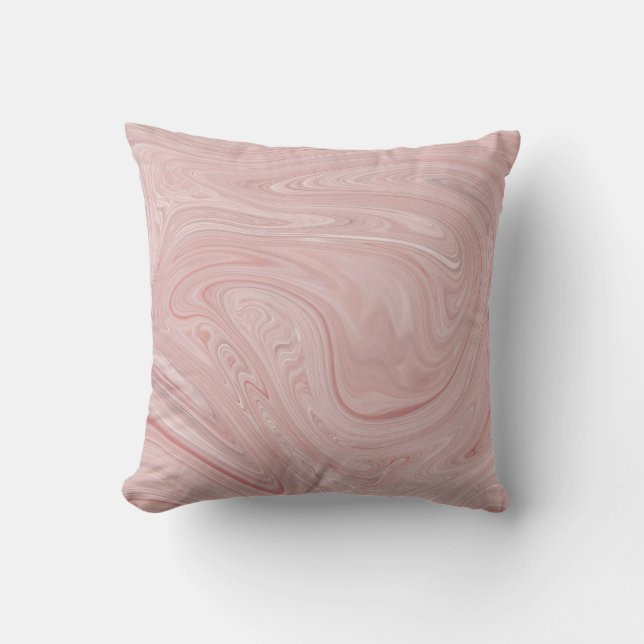 Rosa Swirl Marble Reversible Pillow Kudde (Framsida)
