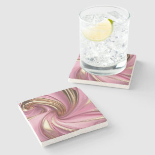 Rosa Swirl Modern Stenunderlägg