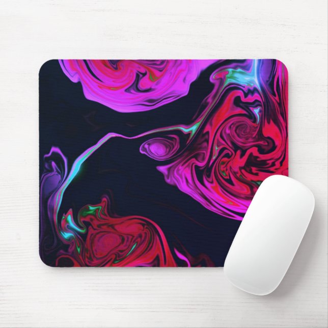 Rosa Swirls design Musmatta (Med mus)