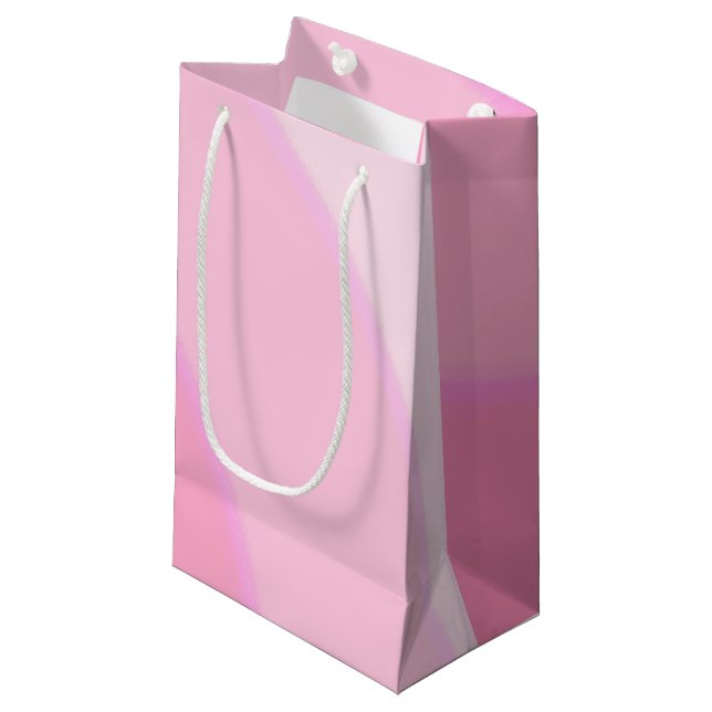 Rosa Swirls Gift Bag (Framsidan Vinklad)