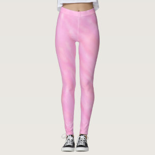 Rosa Swirls Watercolor Tvättar Leggings