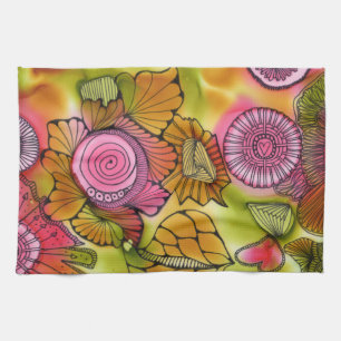 Rosa Swirly kökshandduk