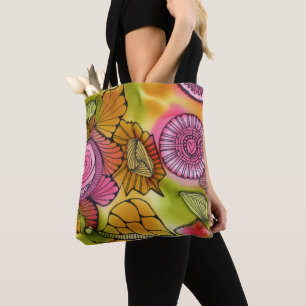 Rosa Swirly toto Tygkasse