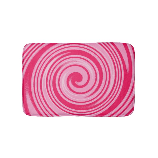 Rosa swirrl mönster badrumsmatta (Framsidan)